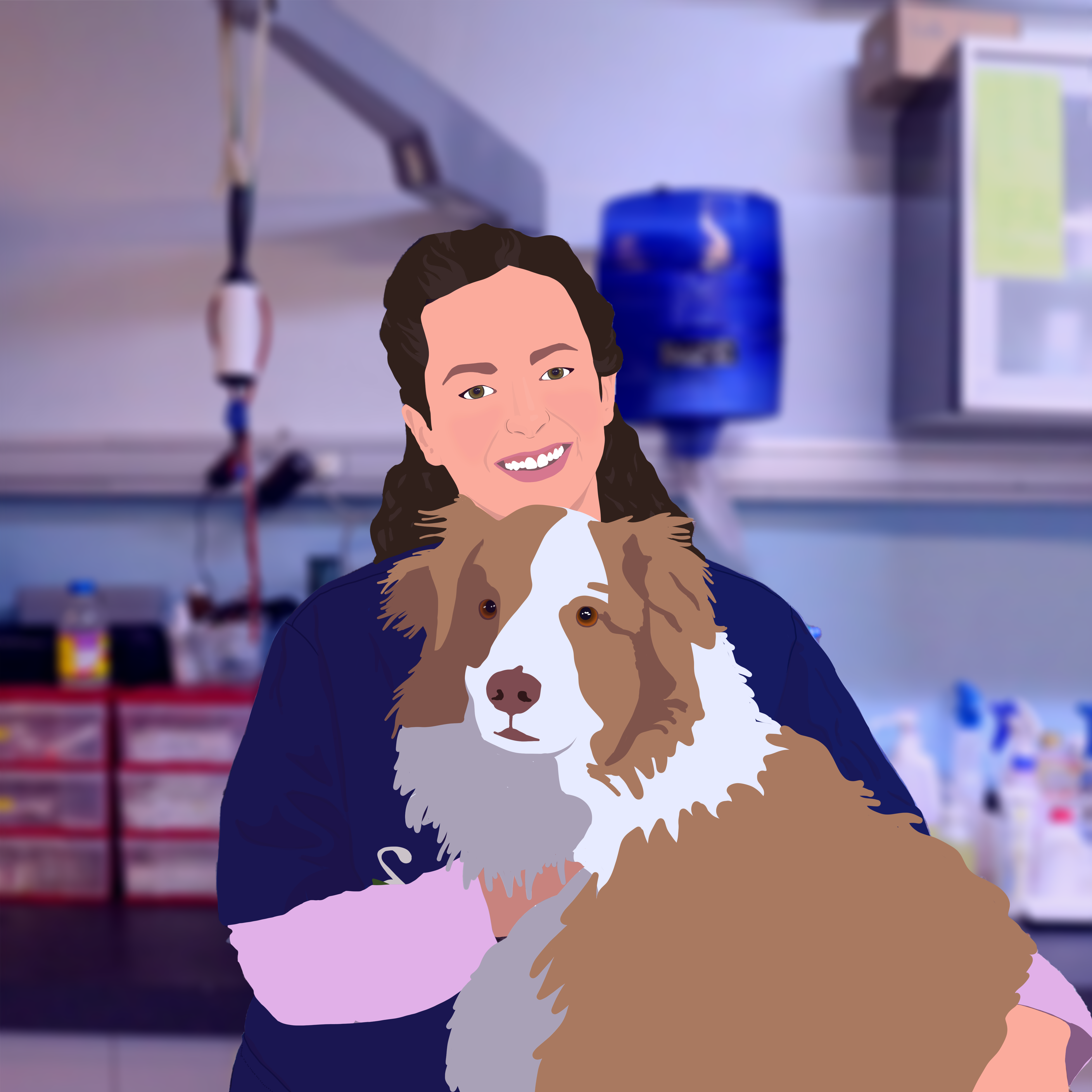 dessin couleur veterinaire urgentiste reanimateur Olivia