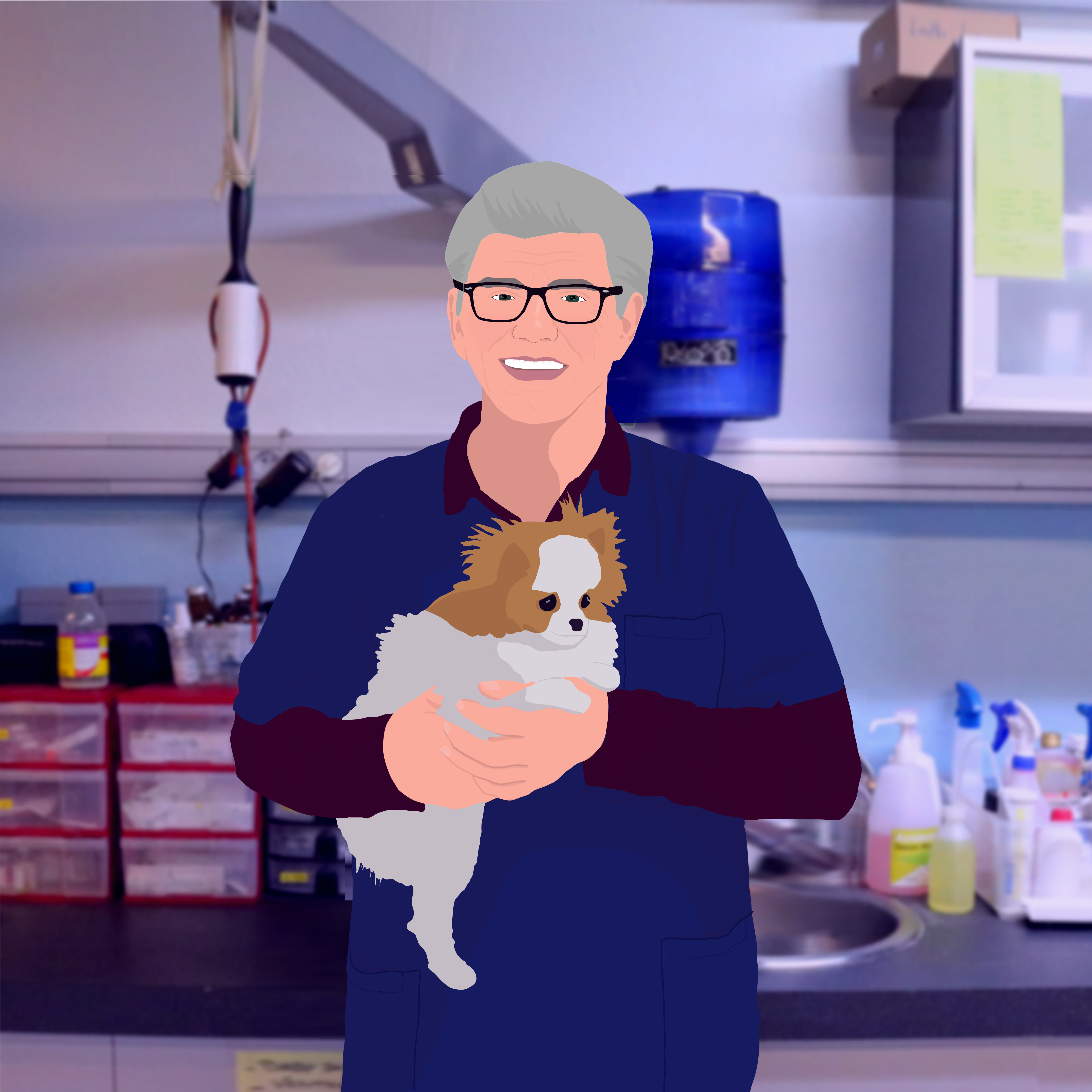 dessin couleur Auxiliaire veterinaire specialisee Bernard